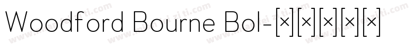Woodford Bourne Bol字体转换